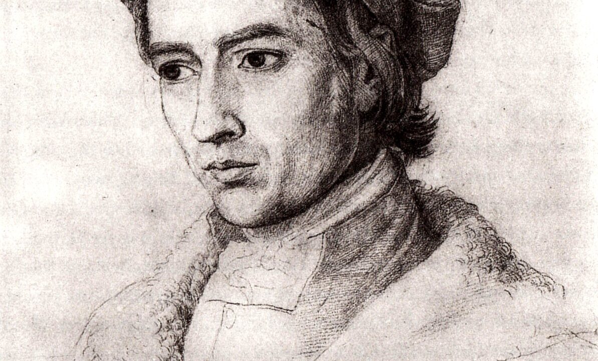 Selbstbildnis von Friedrich Overbeck (um 1830), Namensgeber der Overbeckstraße